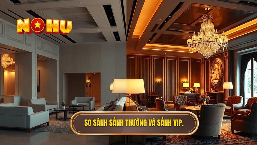 2. So sánh sảnh thường và sảnh VIP.